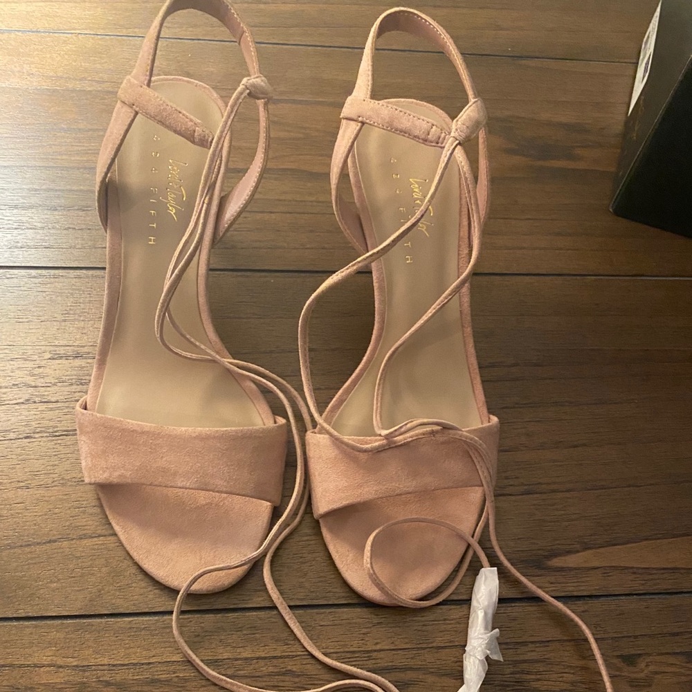 Blush/Rose Suese Heels Lord & Taylor Giovanna Sandals Womens Shoes